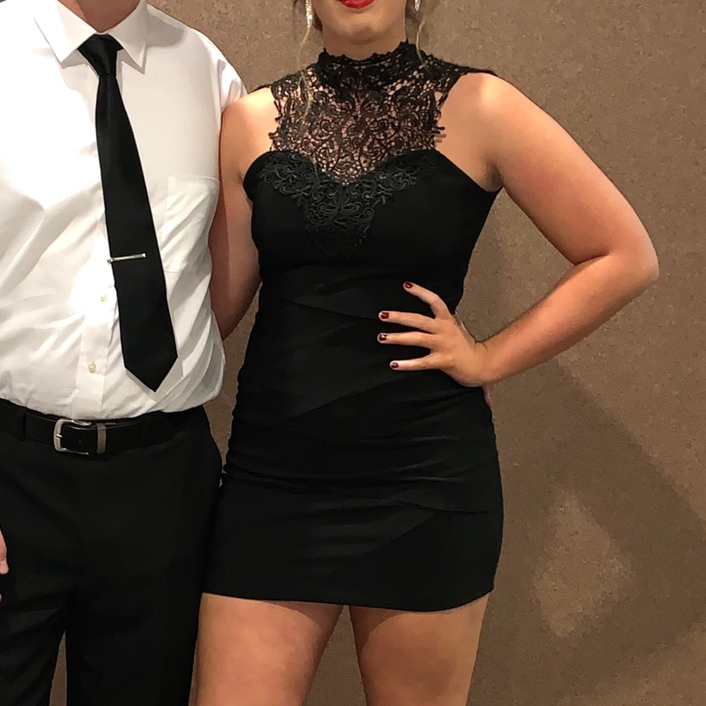Formal Black fitted dress